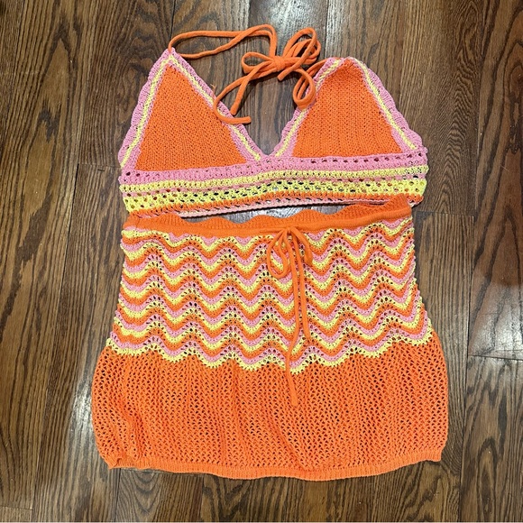 Crochet skit coord beach coverup plus - Picture 1 of 3